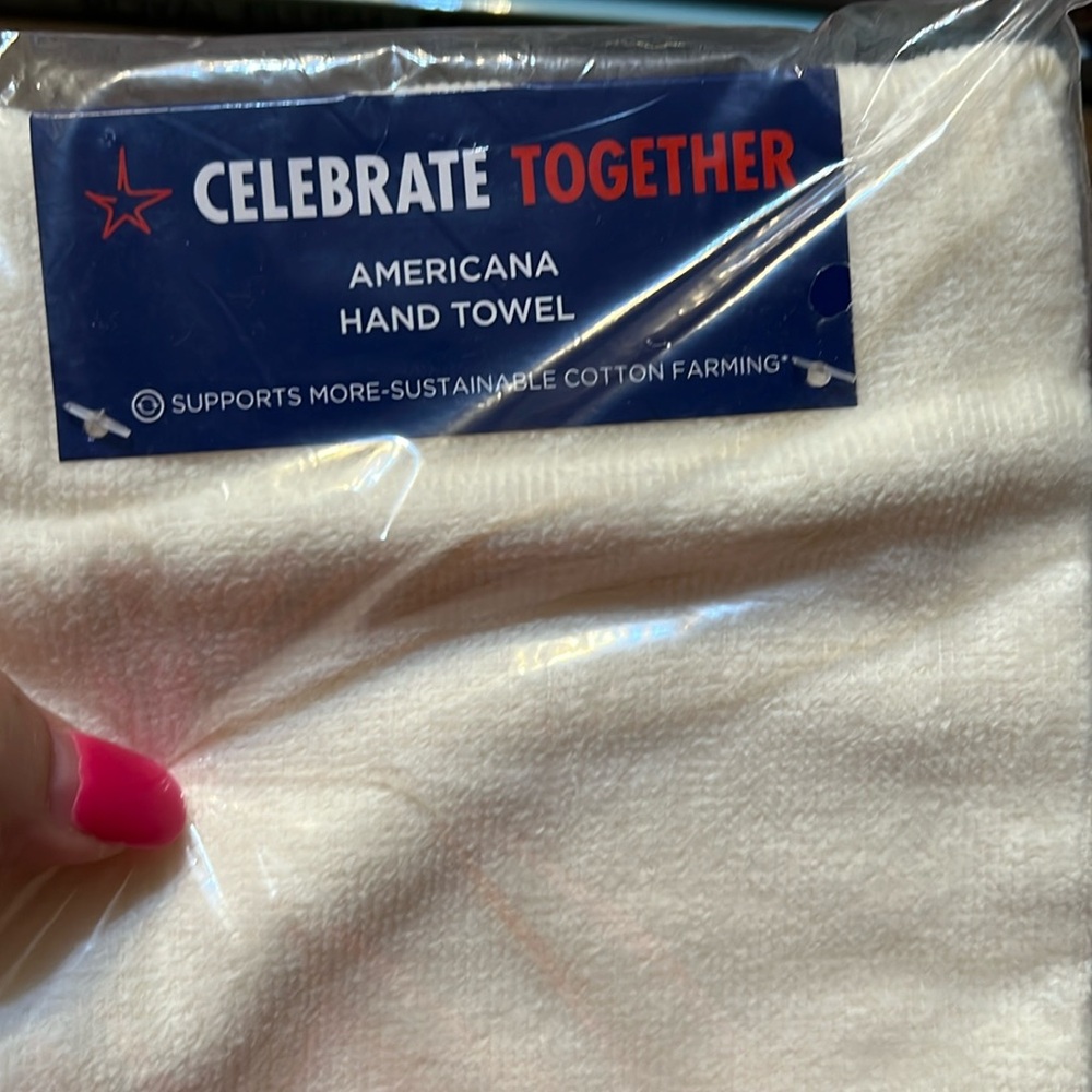 NWT Celebrate Together Americana Hand Towel-Freedom Butterflies